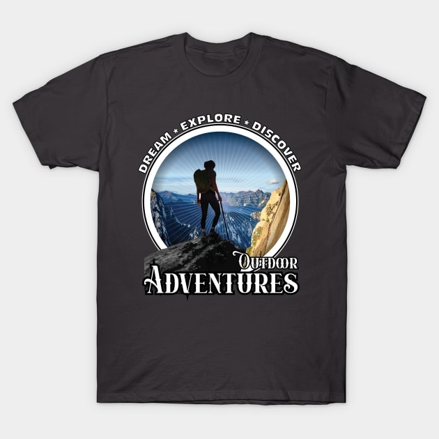 Outdoor Adventures - Hiking in Color 001 T-Shirt by G-Design